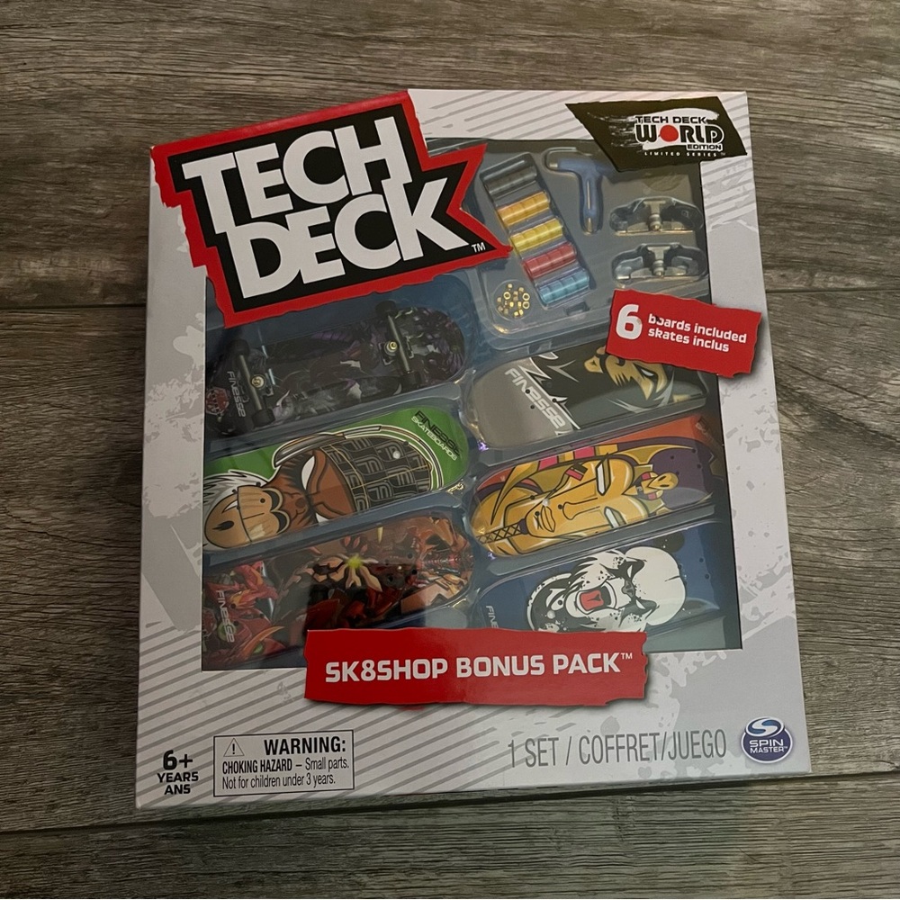 New! TECH DECK - Limited Series Sk8shop Bonus Pack, 6 Skateboards & Accessories